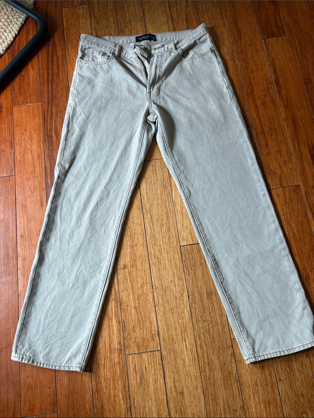 Abercrombie & Fitch Light Gray Men's Jeans